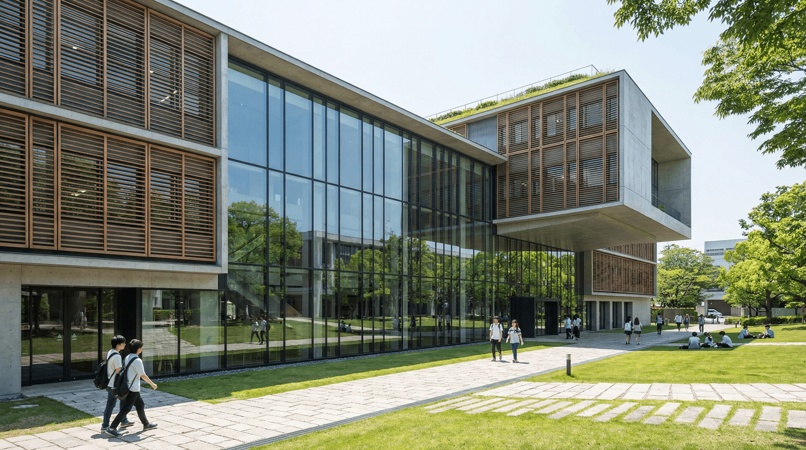 大学施設の全景
